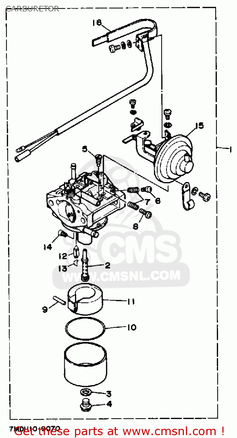 Yamaha Ef5000e Generator Ohv Carburetor - schematic partsfiche