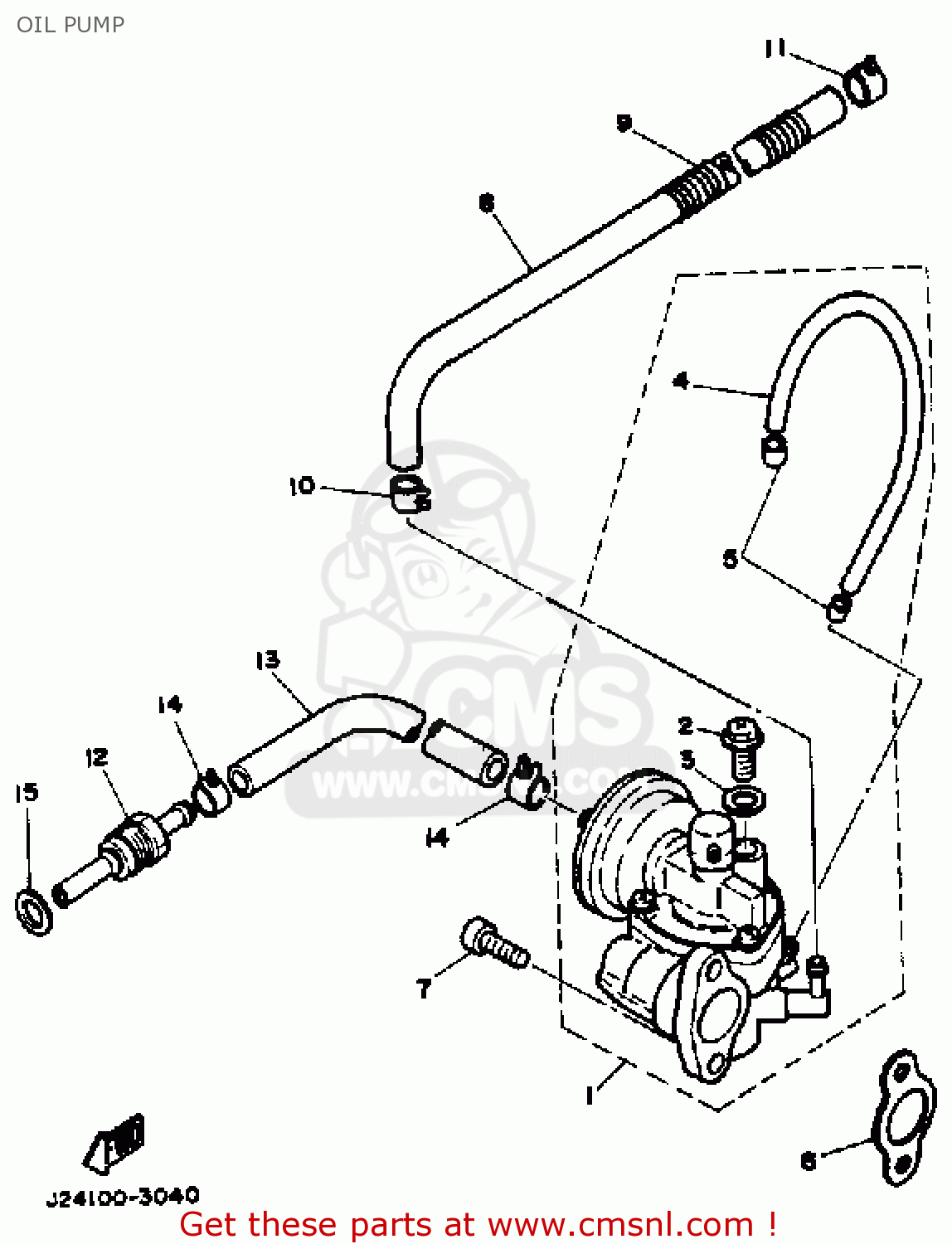 Yamaha G1am4 Golf Car 1984 Oil Pump schematic partsfiche