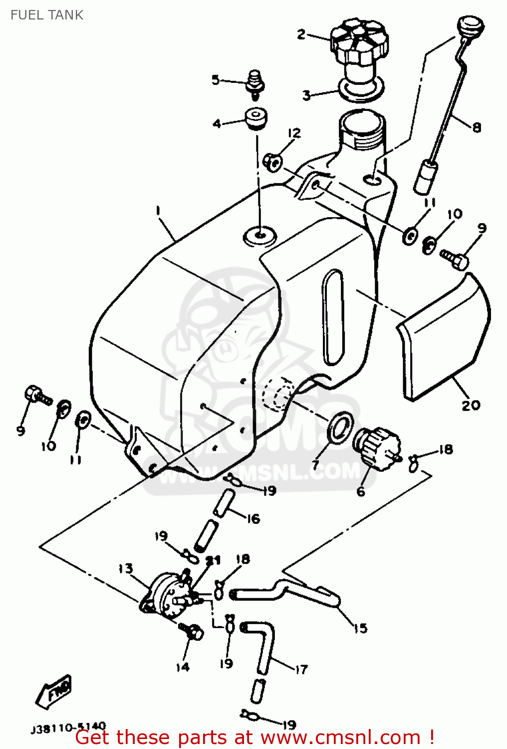 Yamaha G2-a5 1985  1986 Fuel Tank