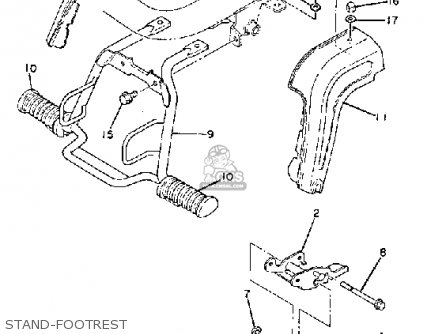 qt50 yamaha usa 2h 1980 footrest stand 2g parts 1981