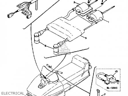 Yamaha Sl338c 1971/1972 parts list partsmanual partsfiche snowmobile tachometer wiring diagram 