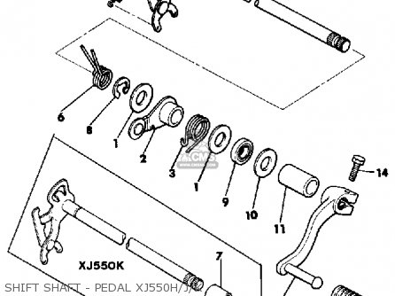 Yamaha Xj550j 1981-1983 parts list partsmanual partsfiche