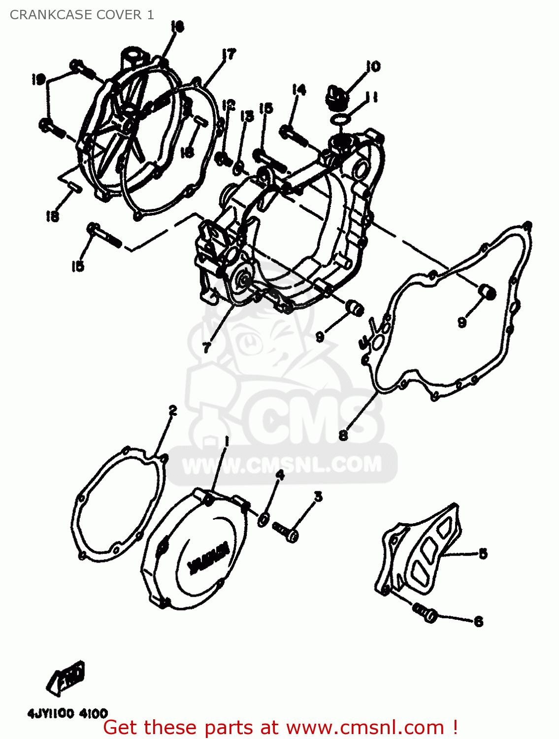 Yamaha YZ125F 1994 4JY2 EUROPE 234JY 300E1 CRANKCASE COVER 1 Buy