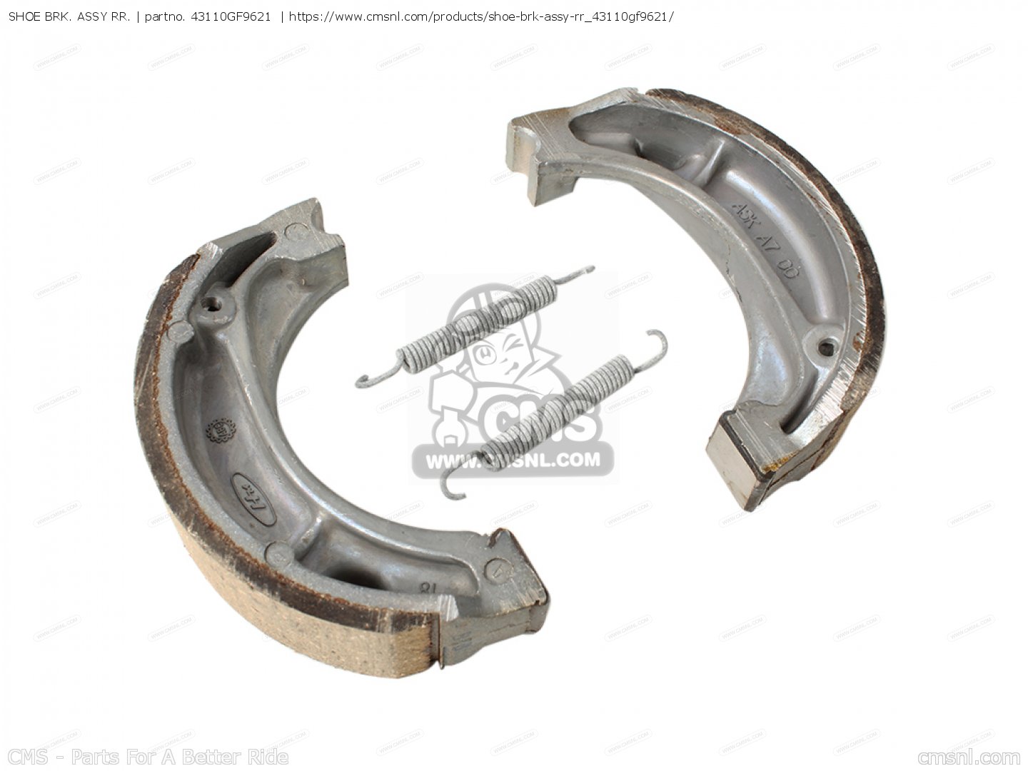 (06430-gbj-j10) Shoe Brk. Assy Rr. Cr125m Elsinore 1974 K0 Usa 43110GF9621