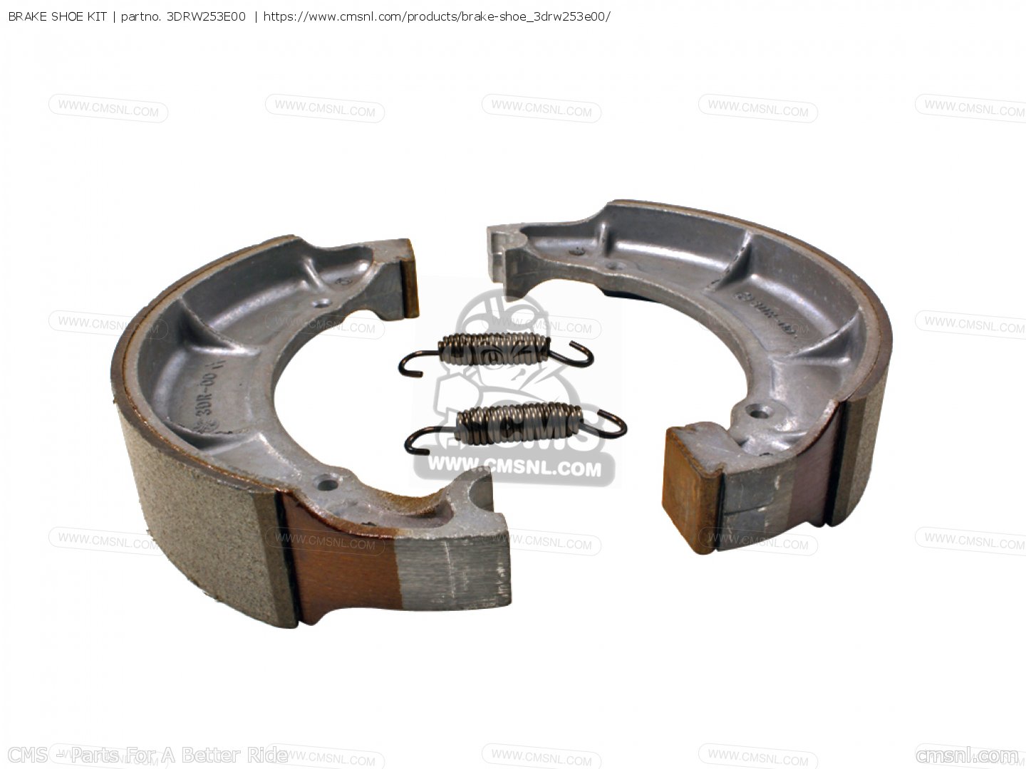 3DRW253E00 Brake Shoe Kit Yamaha 3DRW253E00
