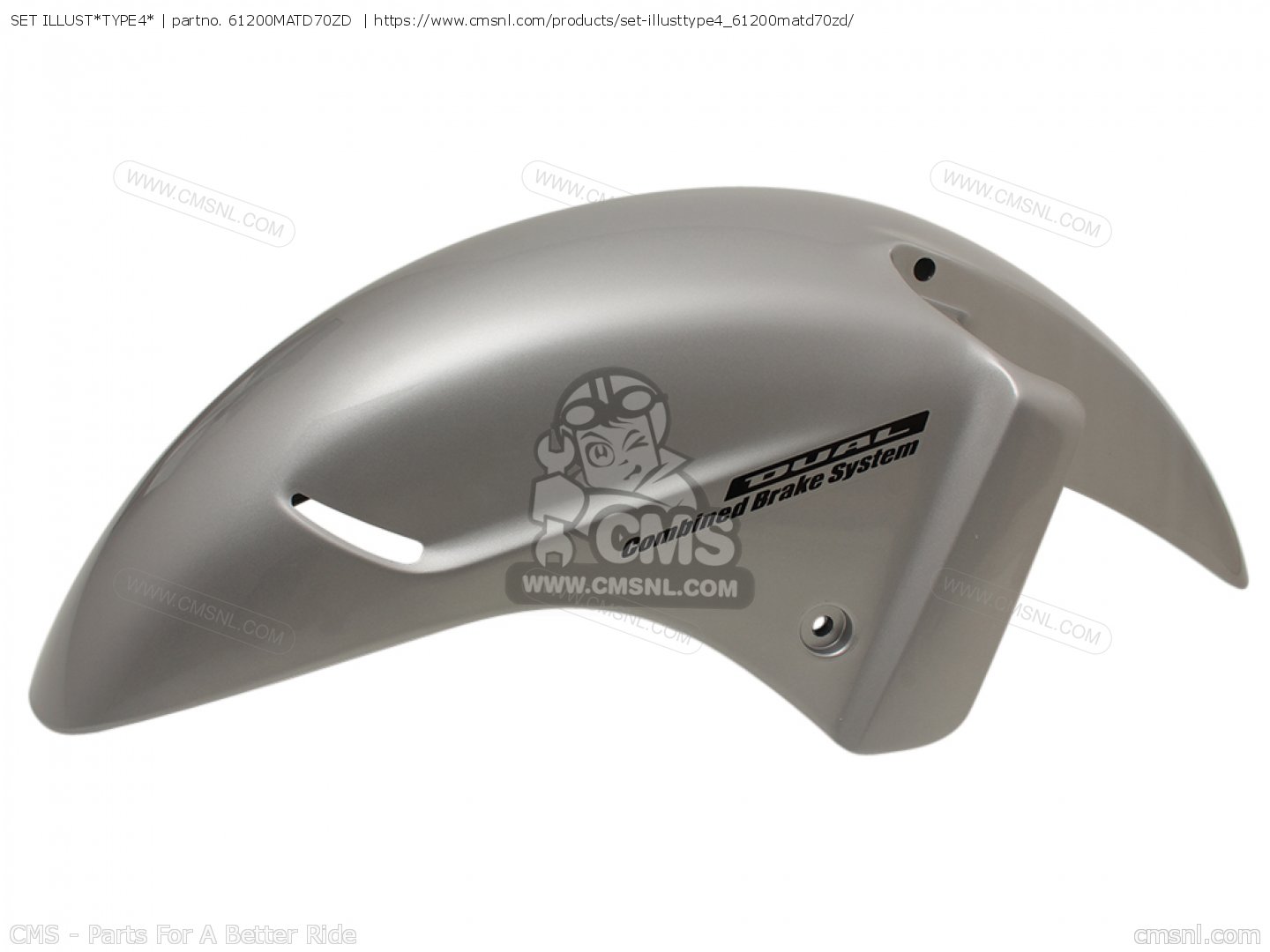 61200MATD70ZD Fender Set Fr Wl Honda Buy The 61200 MAT D70ZD At