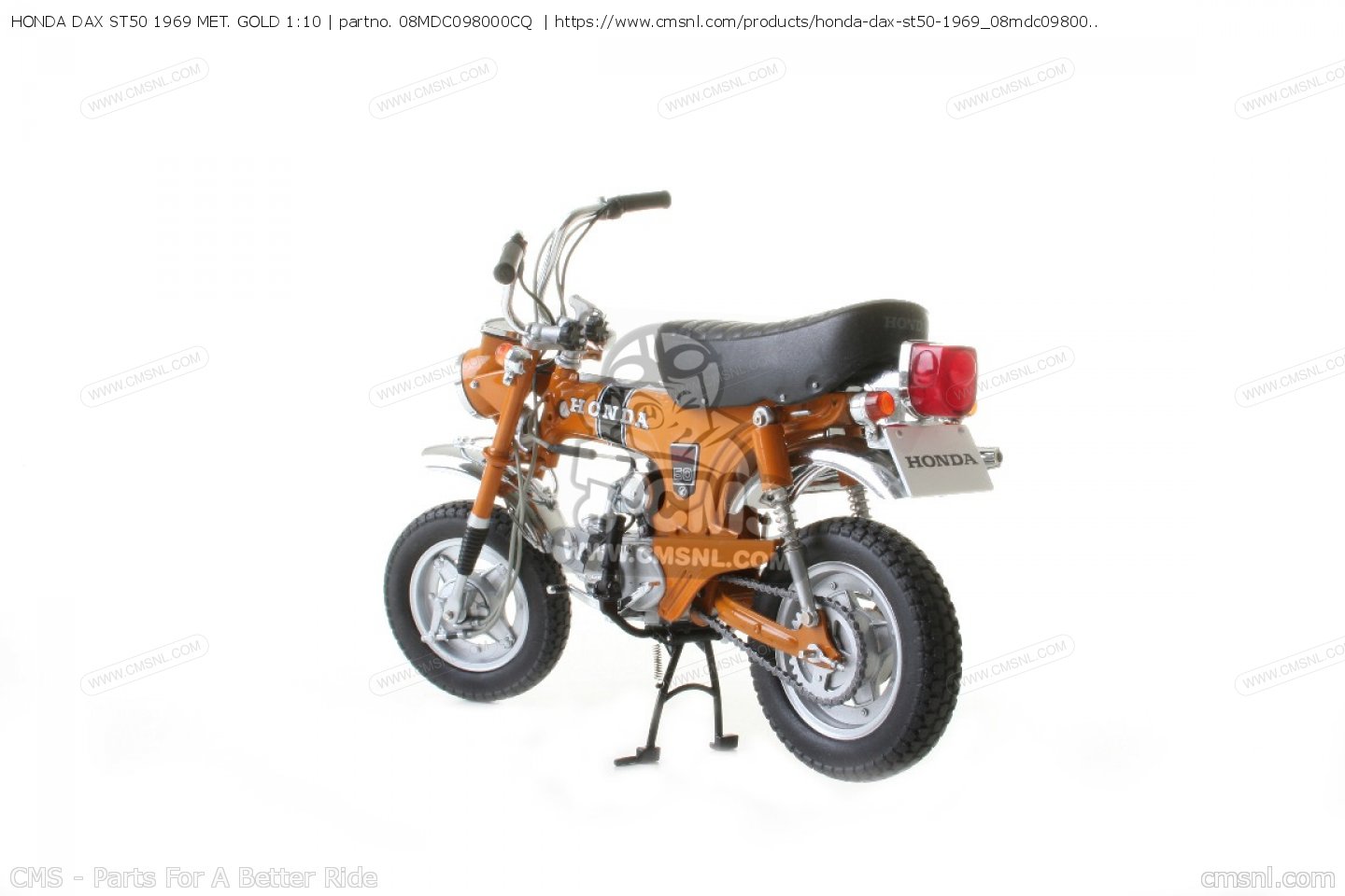 Honda Dax St50 1969 Met. Gold 1:10 Scale Models 08MDC098000CQ