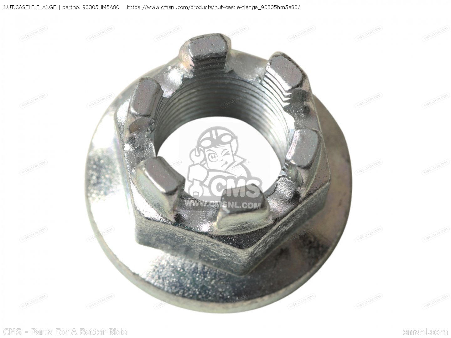 90305HM5A80 Nut,castle Flange Honda 90305HM5A80