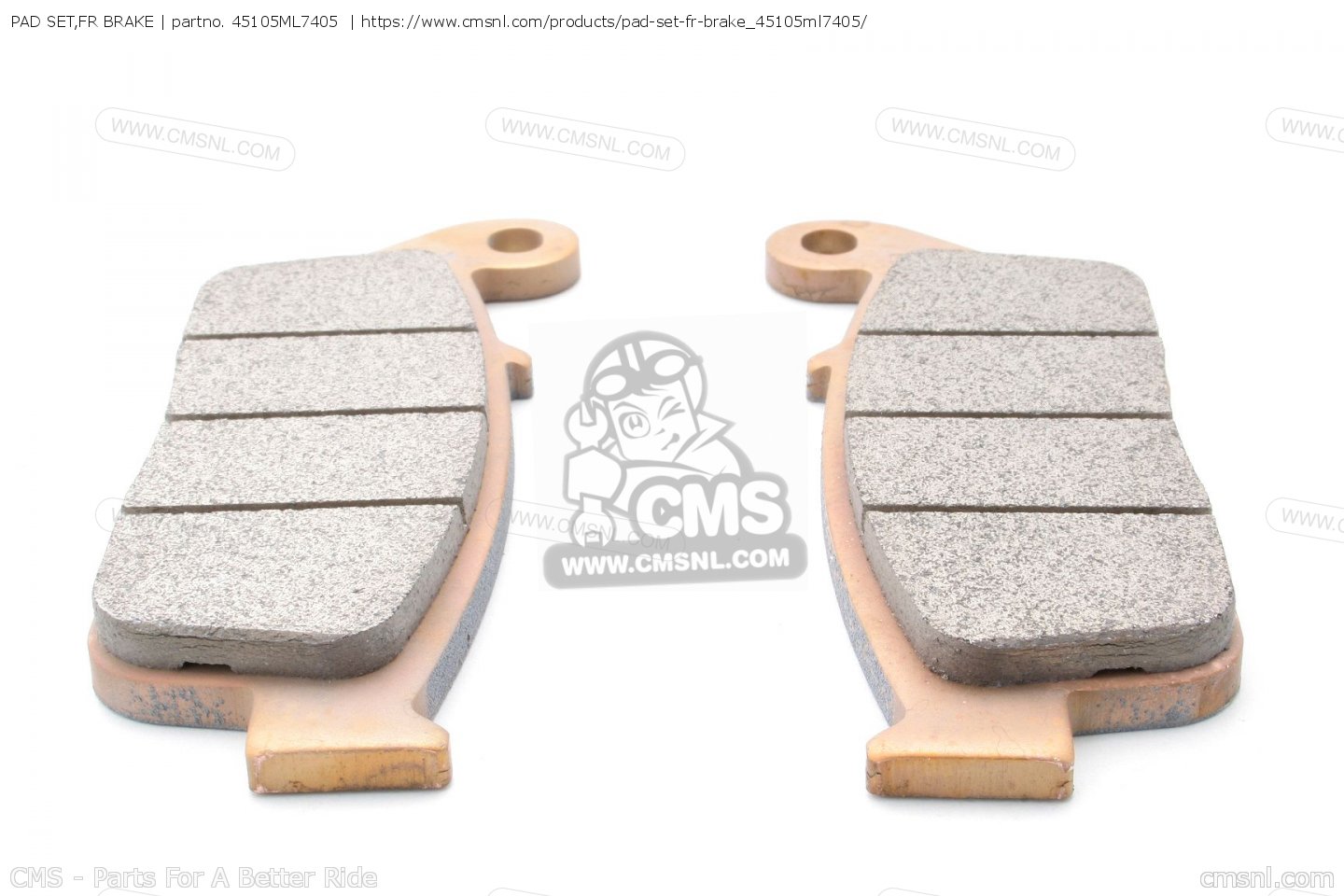 45105ML7405 Pad Set,fr Brake Honda 45105ML7405