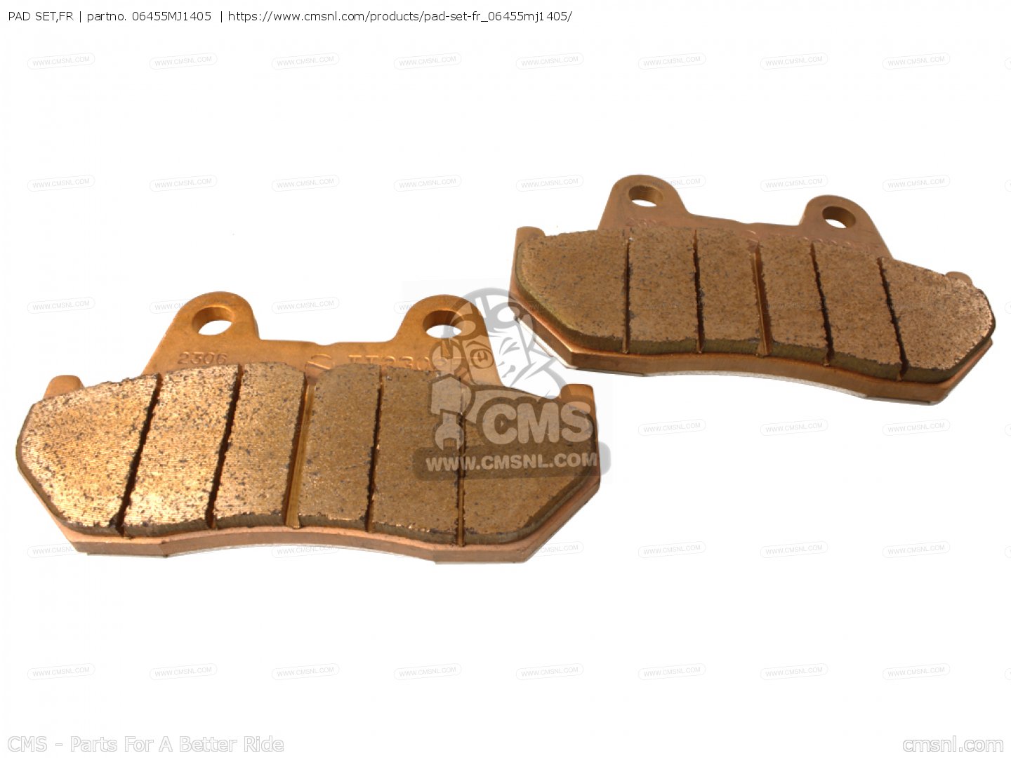 06455MJ1405 Pad Set,fr Honda - 06455-MJ1-405