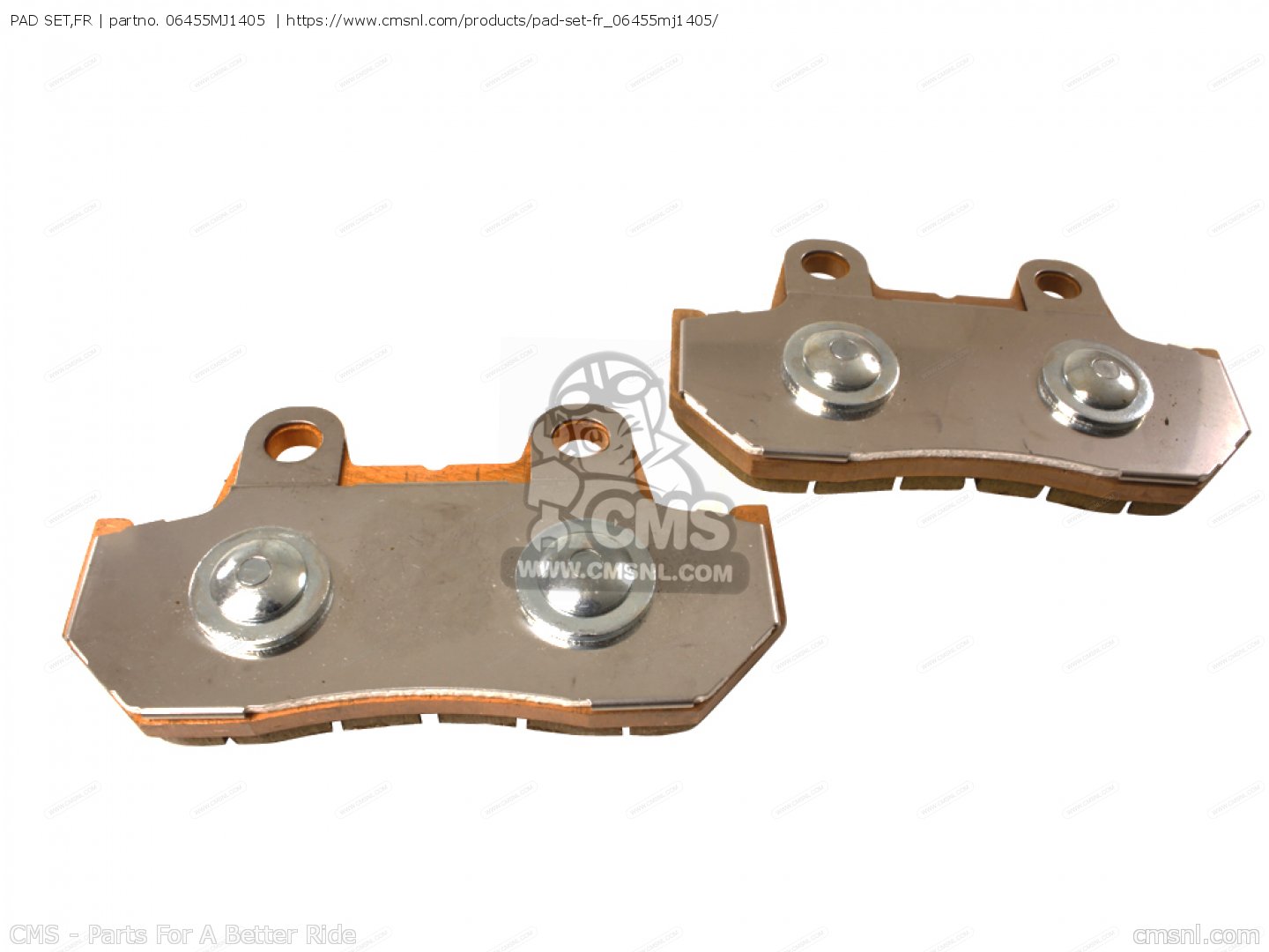 06455MJ1405 Pad Set,fr Honda - 06455-MJ1-405
