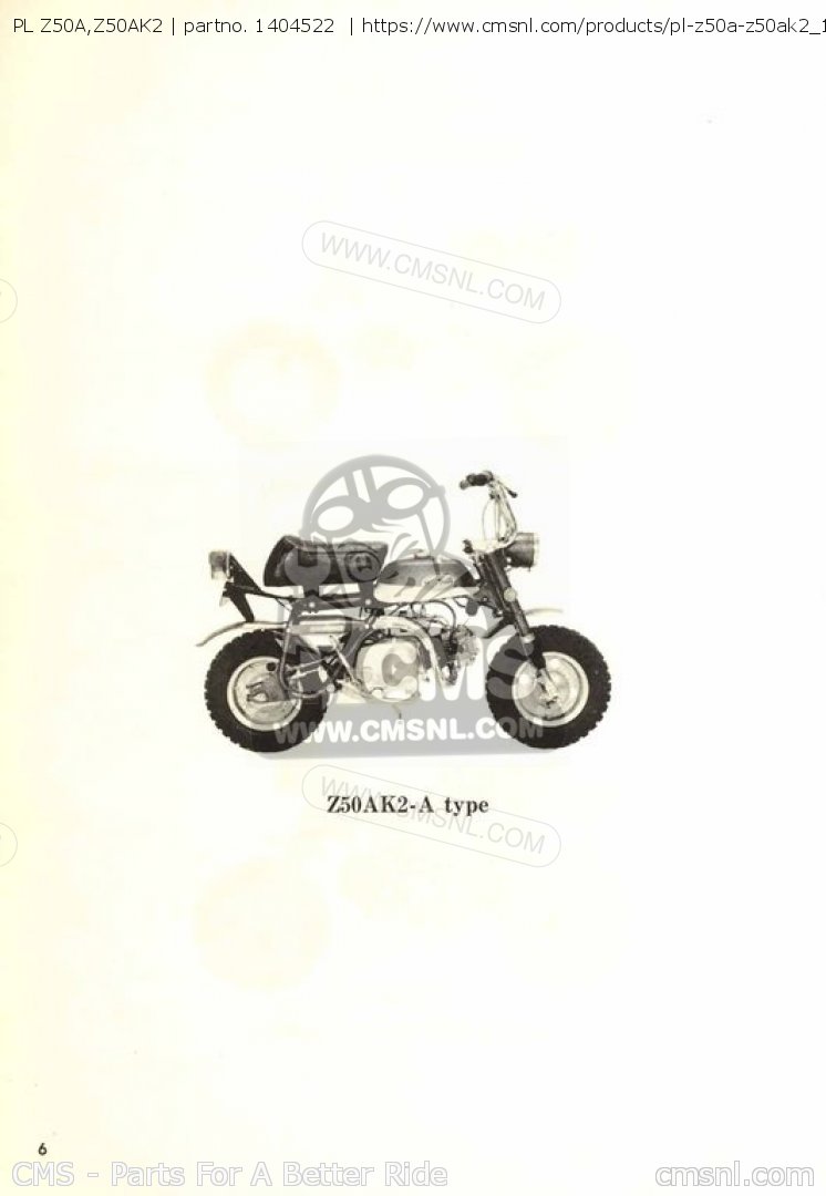 Honda z50a parts manual