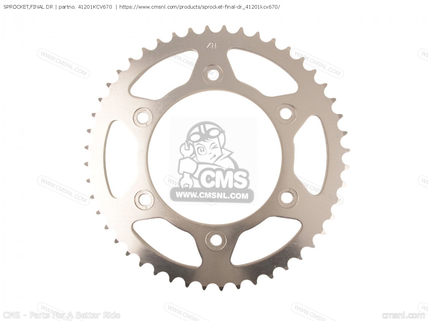 41201KCV670 Sprocket Final Dr Honda Buy The 41201 KCV 670 At CMSNL