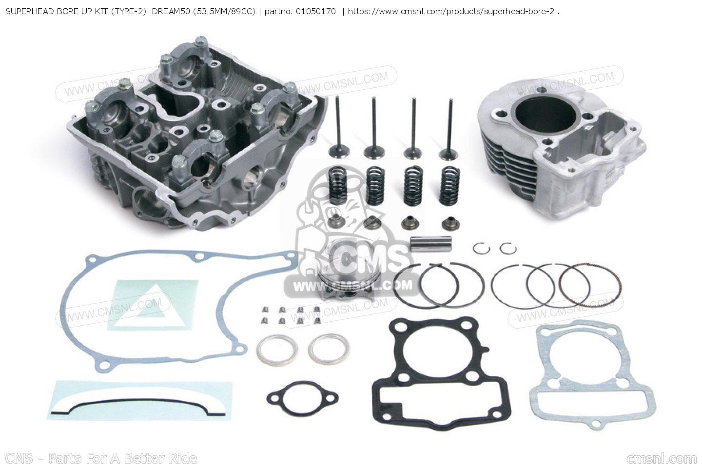 01050170 Superhead Bore Up Kit (type2) Dream50 (53.5mm/89cc) Takegawa 01050170