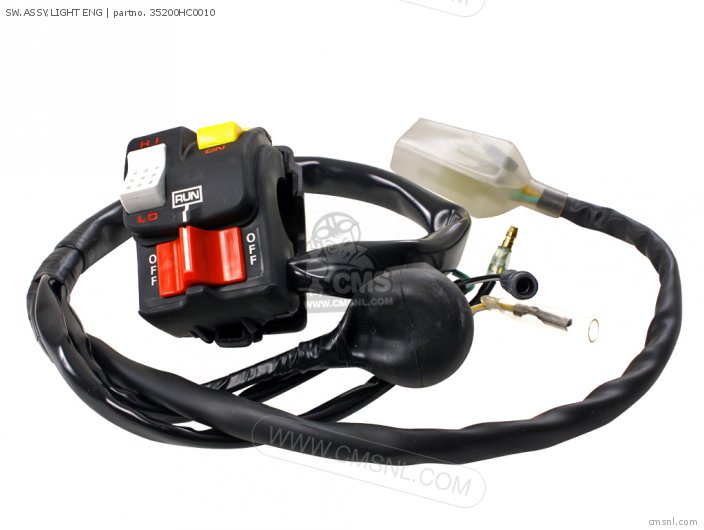 Honda Trx250x Fourtrax 250x 1987 (h) Usa Switch schematic partsfiche