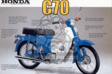 Honda C70 C70M supercub C 70 M parts list liste catalogue pièce détachée