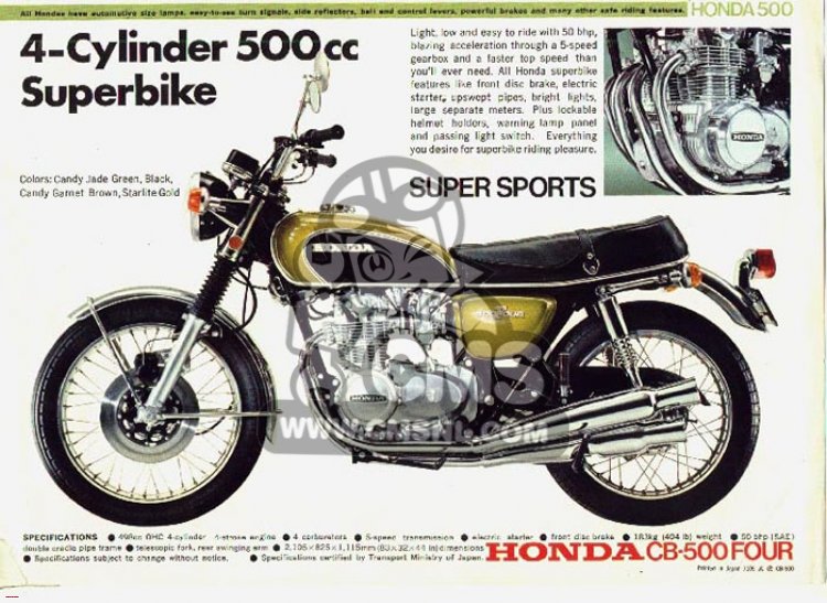 Honda Cb500 Four Information