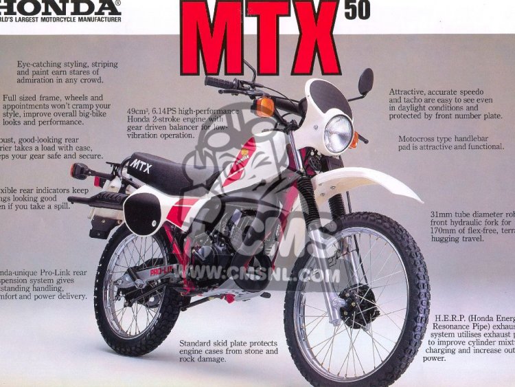 Honda MTX50の部品: CMSNLでスペアパーツをオンラインで注文