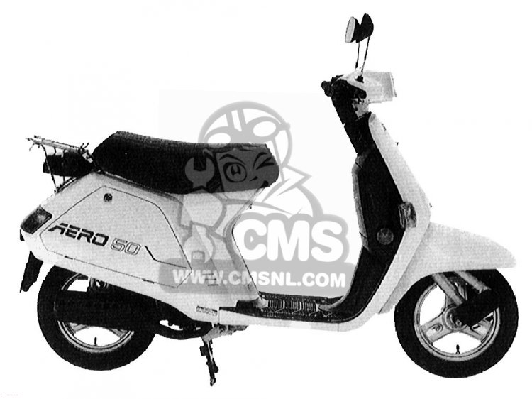 Nbs50 Rear View Honda NB50 AERO 50 1986 (G) USA parts lists and schematics