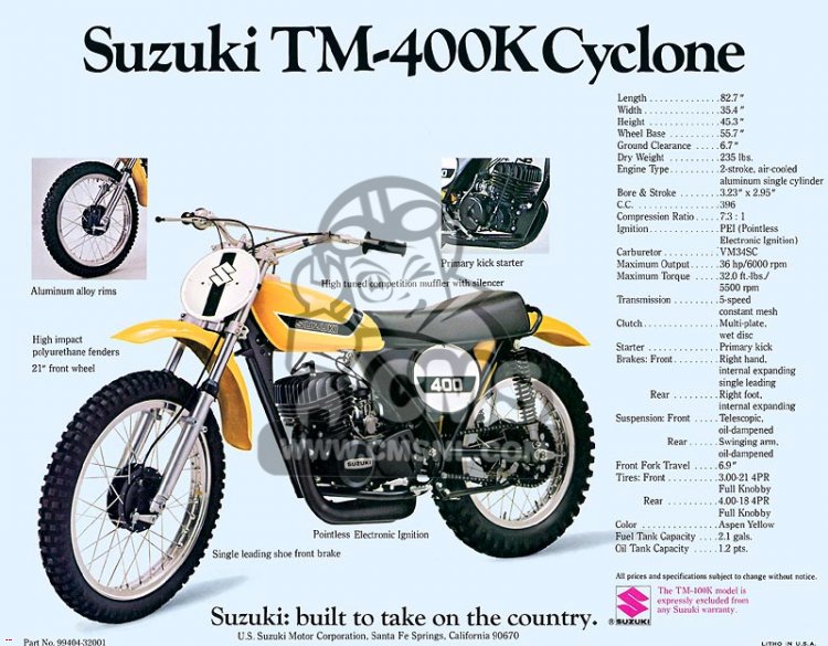 Suzuki TM400 information