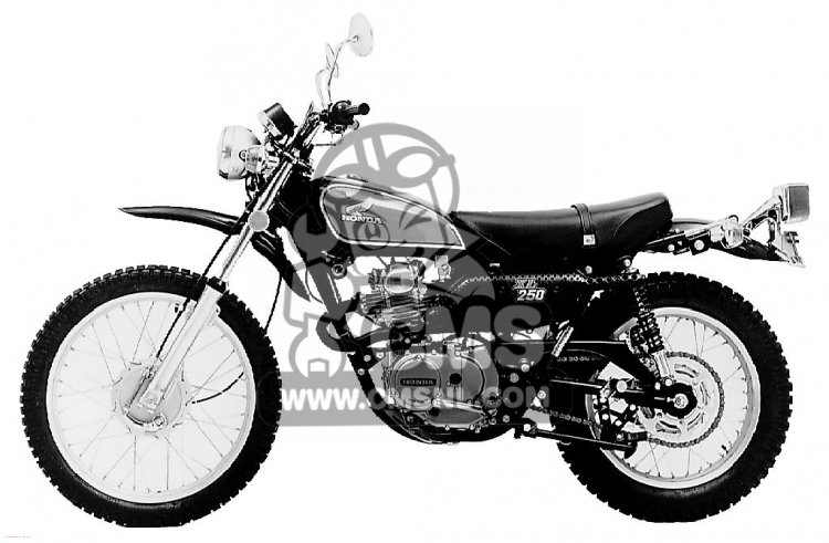 Honda Honda XL250 MOTOSPORT K2 1975 USA parts lists and