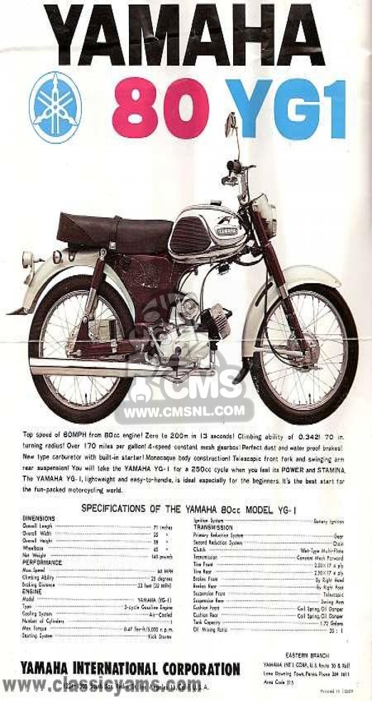 Yamaha YG1 parts: order genuine spare parts online at CMSNL