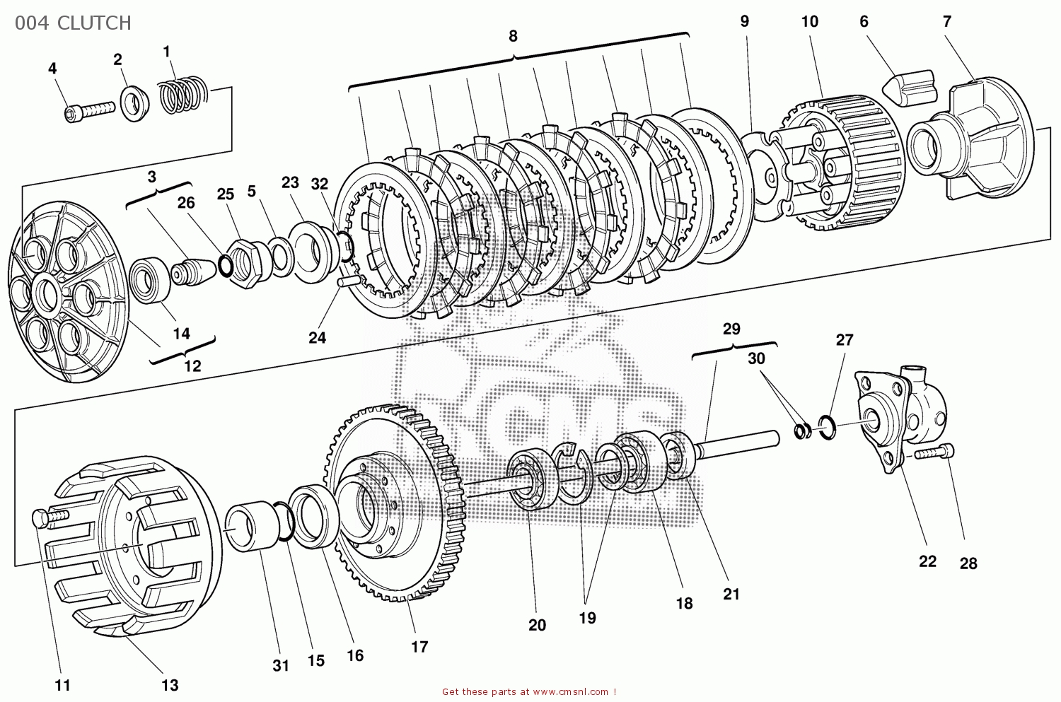 Ducati CLUTCH, CRANKSHAFT GEARS SET 17020201B Ducati CLUTCH, CRANKSHAFT GEARS SET 17020201B