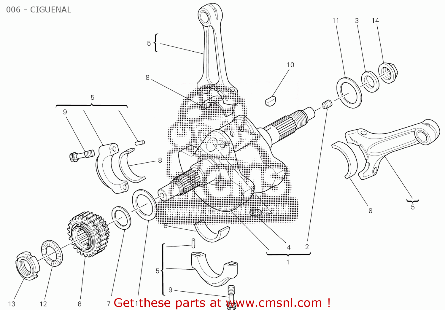 Ducati CRANKSHAFT 14621862AR Ducati CRANKSHAFT 14621862AR