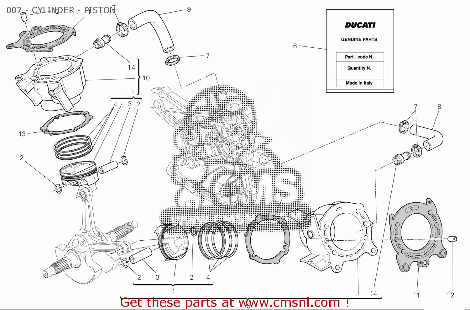12021724B Cylinderpiston Fit Horizontal Ducati buy the 12021724B at