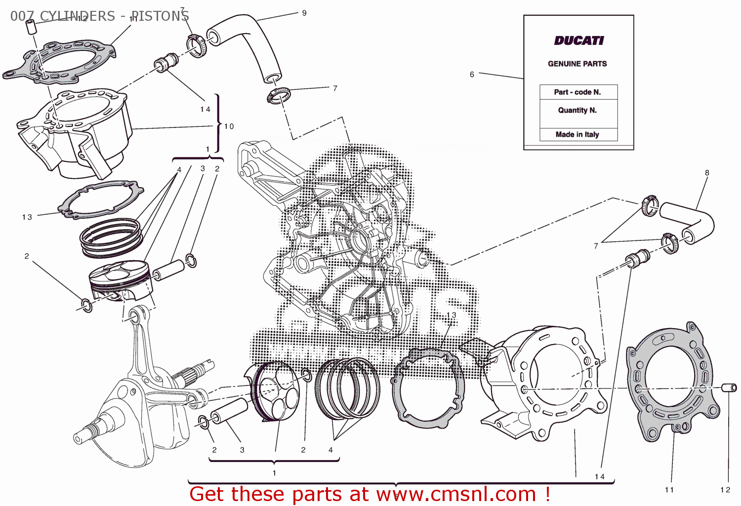 120Z0011A Cylinderpiston Fit Horizontal Ducati buy the 120Z0011A at