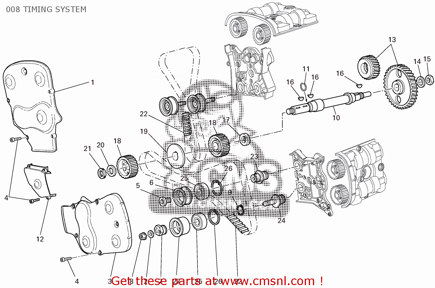 25510104B: Pulley, Timing Belt Ducati - buy the 25510104B at CMSNL