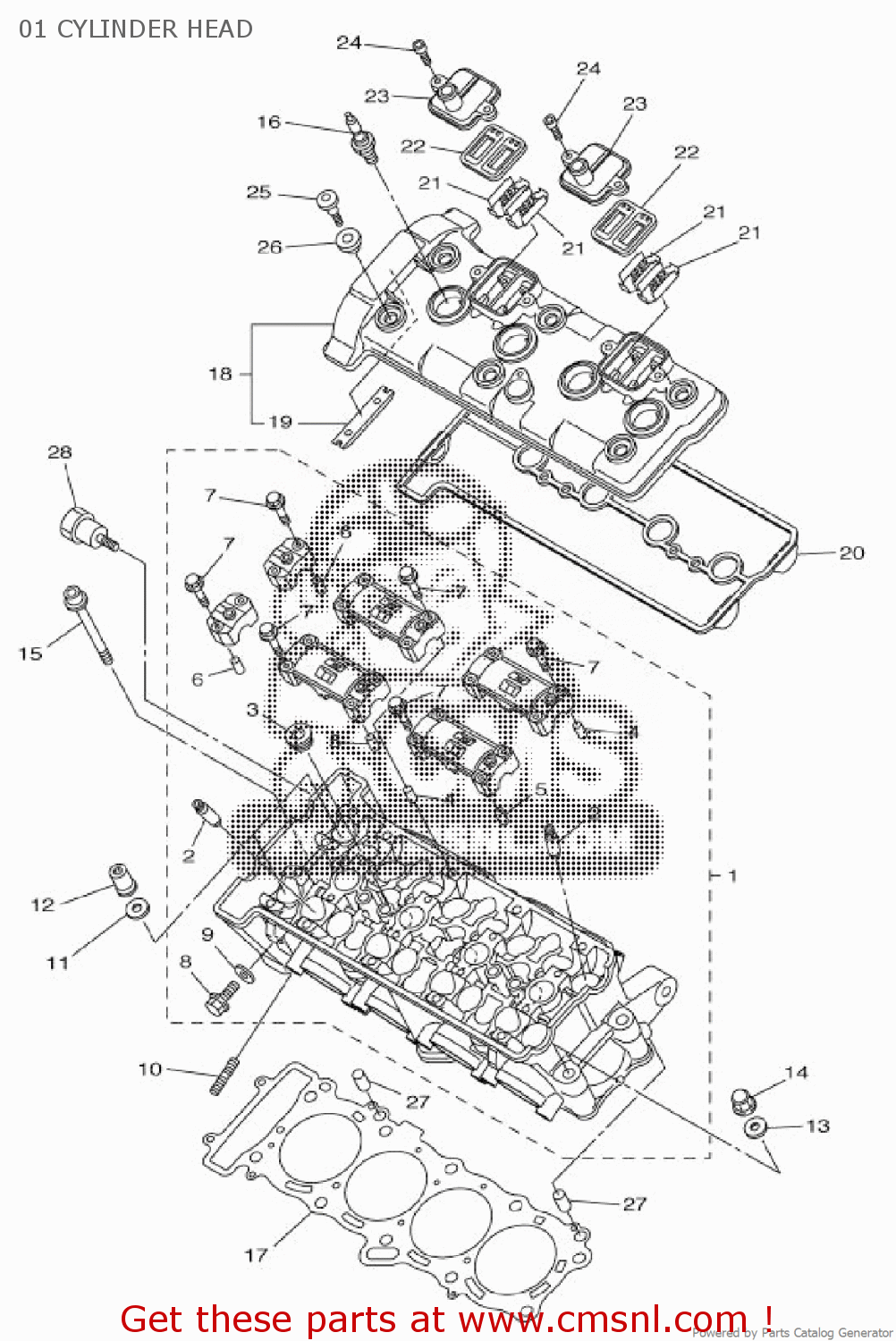 39P1118100: Gasket, Cylinder Head 1 (nas) Yamaha - buy the 39P-11181-00 ...