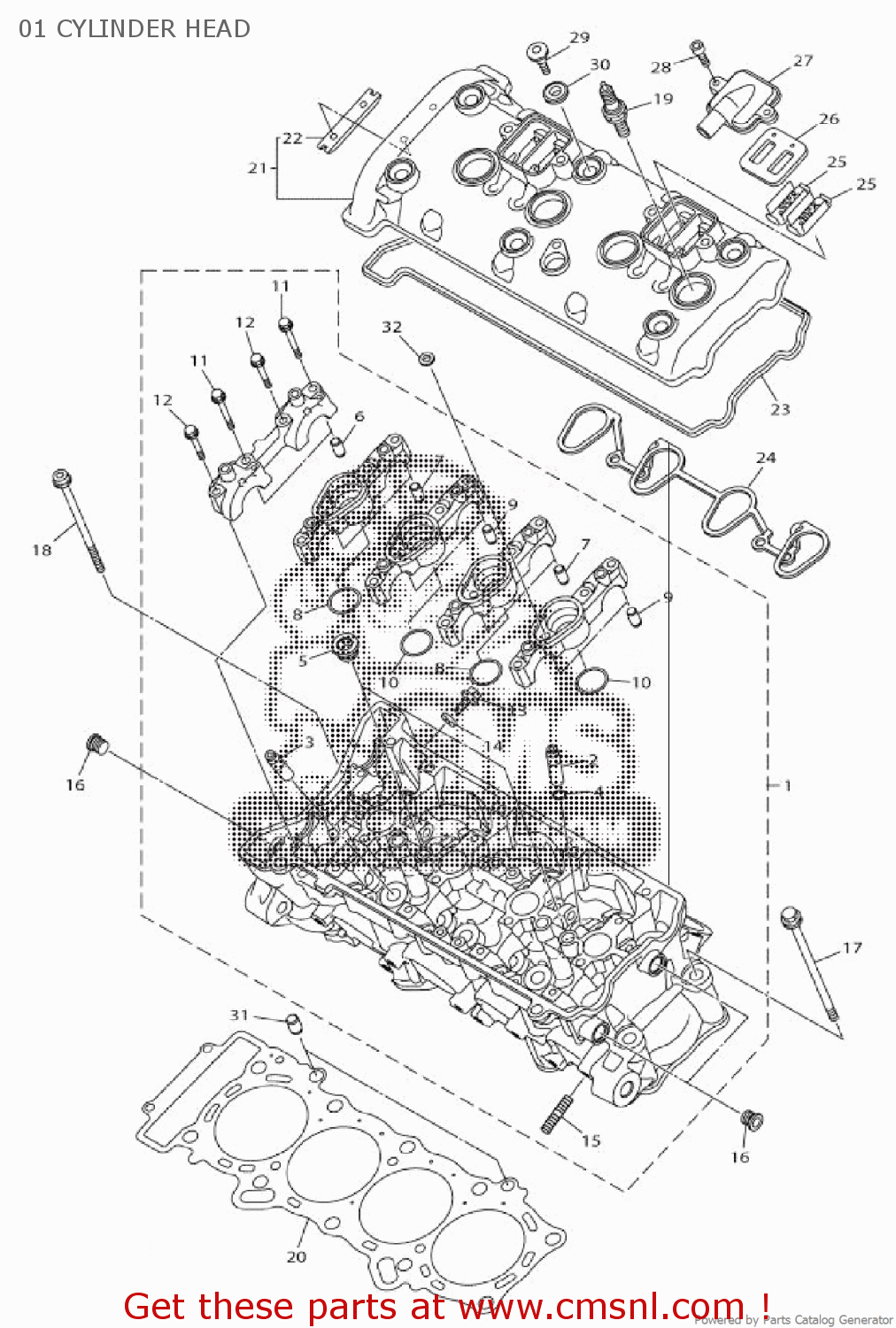 2CR1119400: Gasket, Head Cover 2 (nas) Yamaha - buy the 2CR-11194-00 at ...