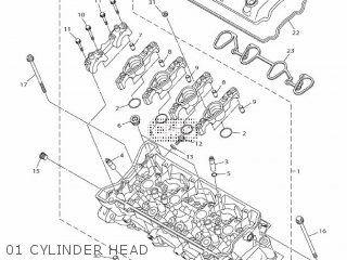 CYLINDER HEAD ASSY for YZF-R1 2016 2CRJ EUROPE R1 1R2CR-300EA - order at  CMSNL