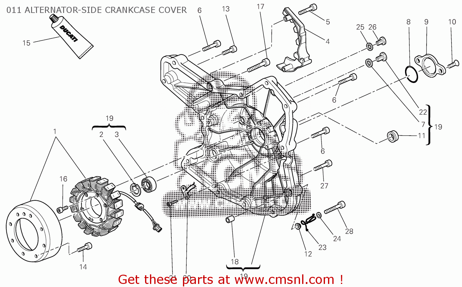 24220771AD: Generator Cover Ducati - buy the 24220771AD at CMSNL