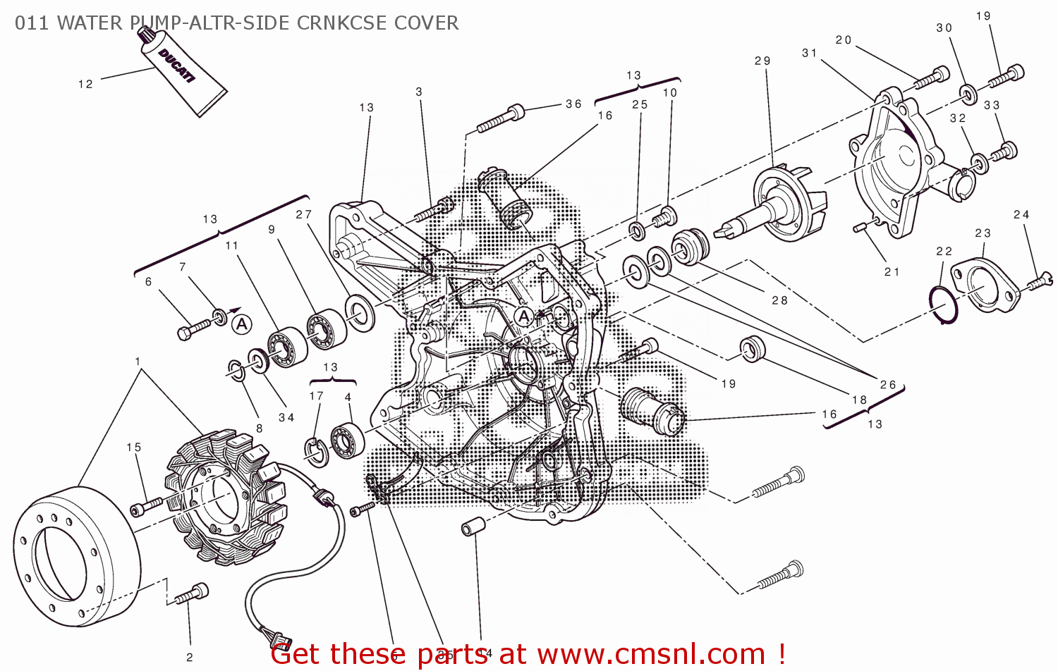 Ducati GENERATOR COVER 24220881BC Ducati GENERATOR COVER 24220881BC