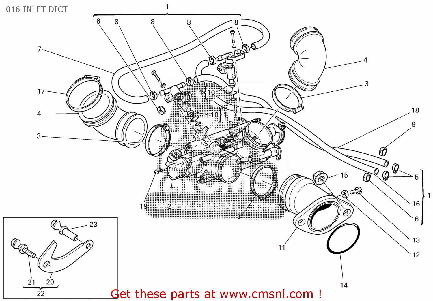 Ducati THROTTLE BODY 28240513B Ducati THROTTLE BODY 28240513B
