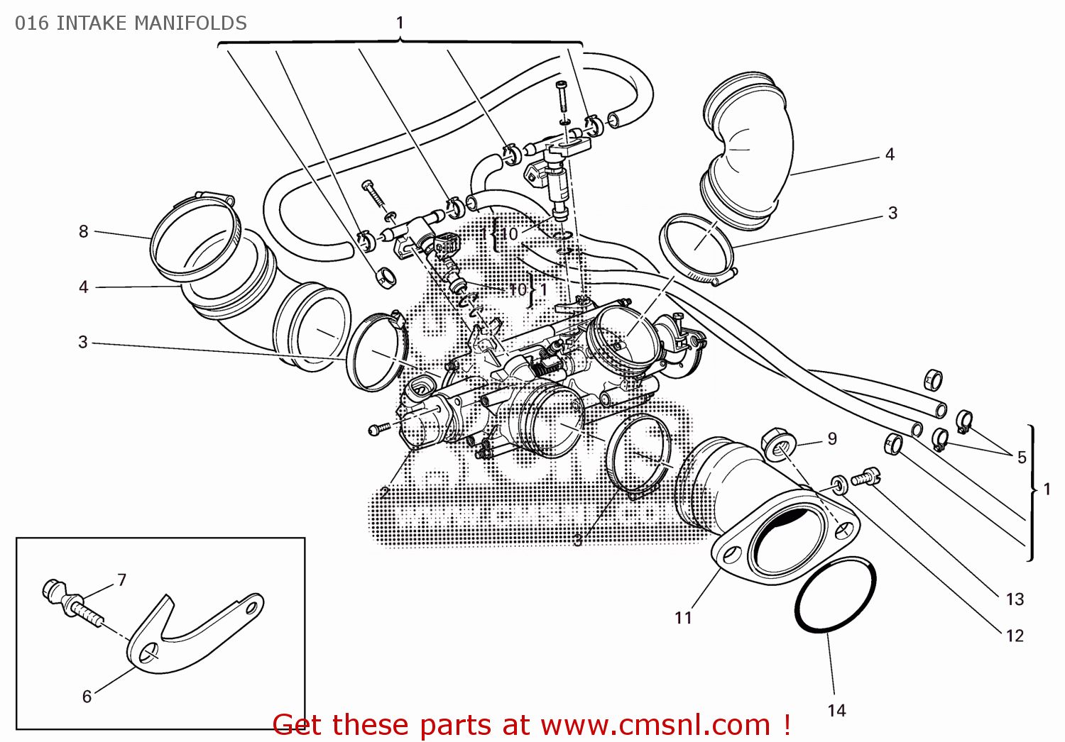 14020451A: Intake Manifold Ducati - buy the 14020451A at CMSNL