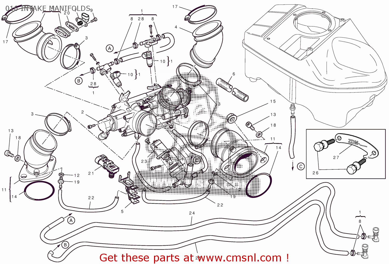 140Z0011A Intake Manifold Ducati buy the 140Z0011A at CMSNL