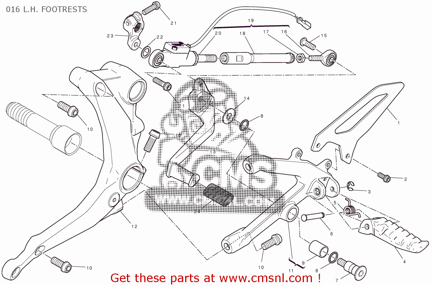 11721261CA Gearbox Transmission Rod Assembly Ducati buy the 117.2.