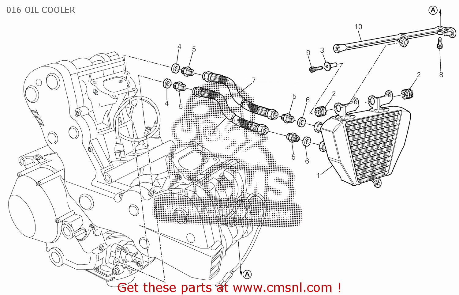 Ducati OIL COOLER 54840781A Ducati OIL COOLER 54840781A