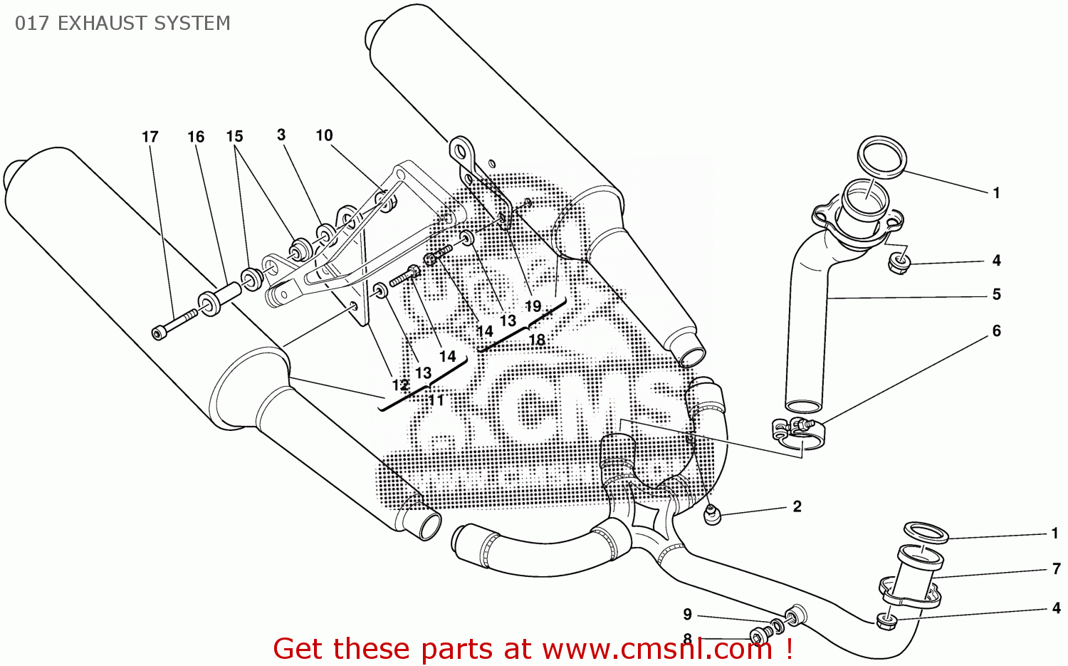 57110811A Vertical Exhaust Pipe Ducati buy the 57110811A at CMSNL