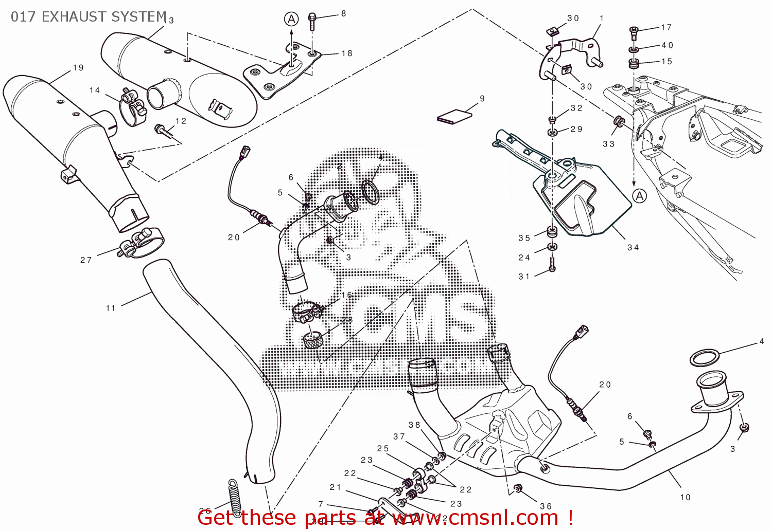 57112702A Exhaust Manifold Vertical Ducati buy the 57112702A at CMSNL