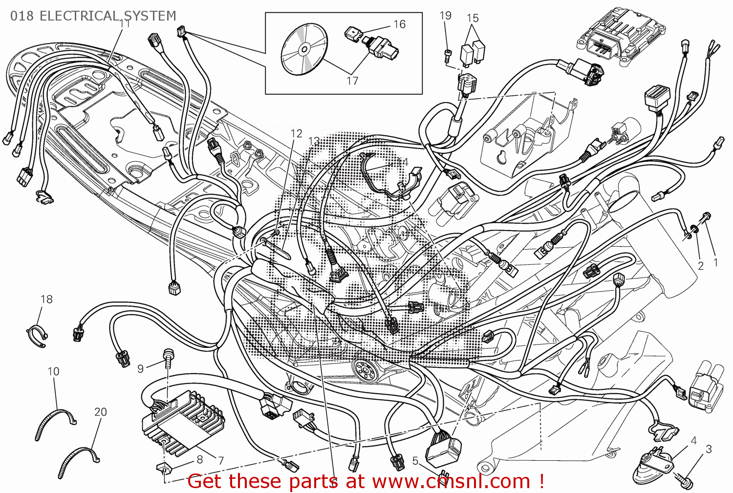 51015911C: Wiring Harness Ducati - buy the 51015911C at CMSNL