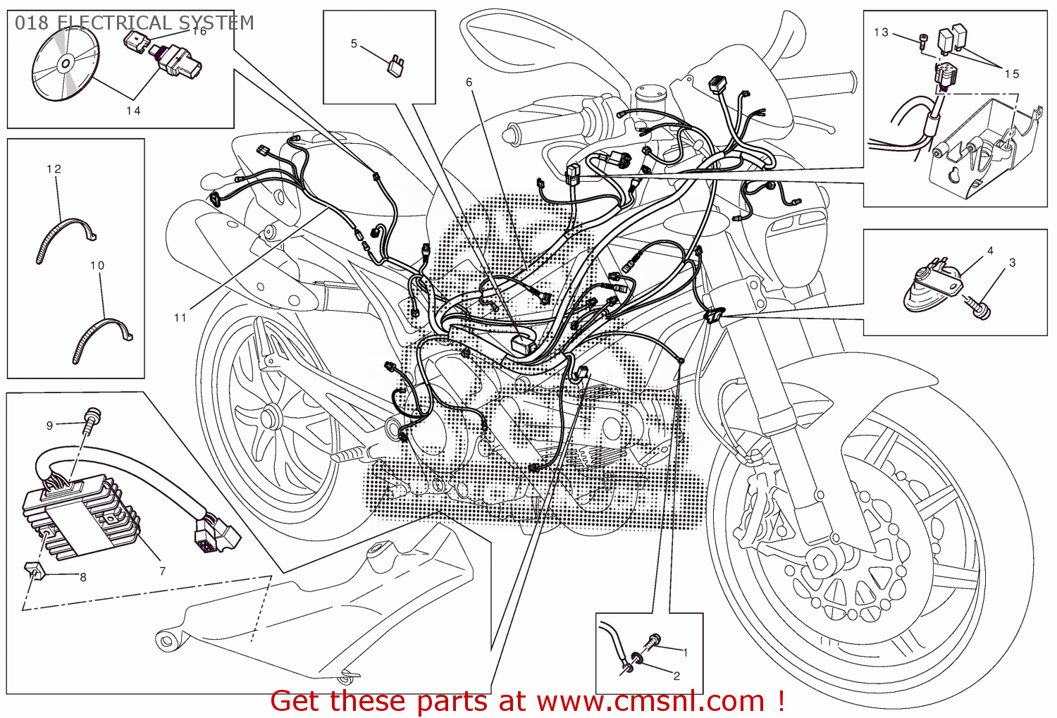 51017241A: Electric Wiring Ducati - buy the 51017241A at CMSNL