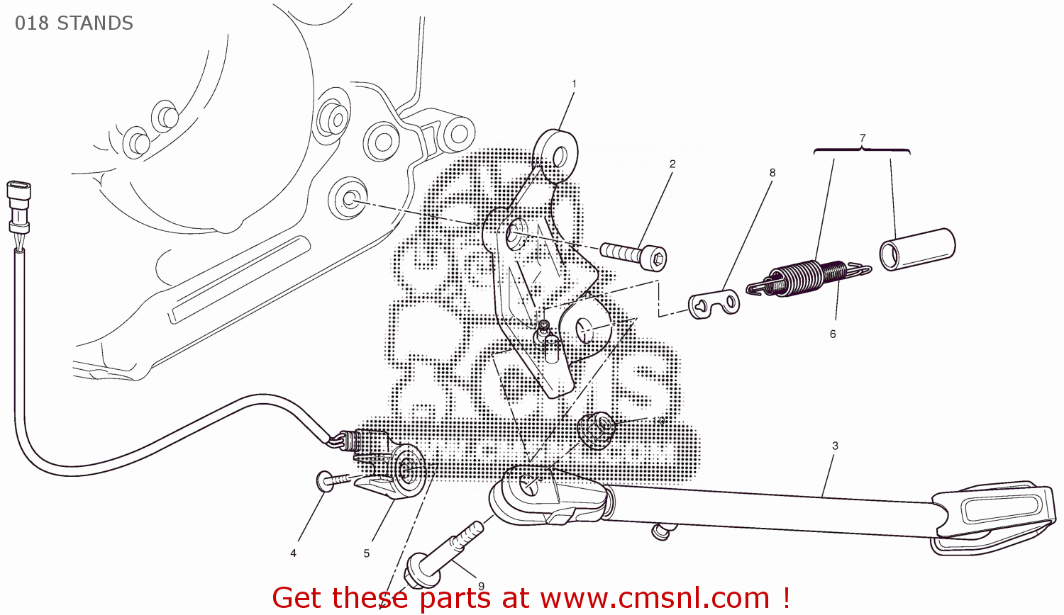 55610501A Side Stand Ducati buy the 55610501A at CMSNL
