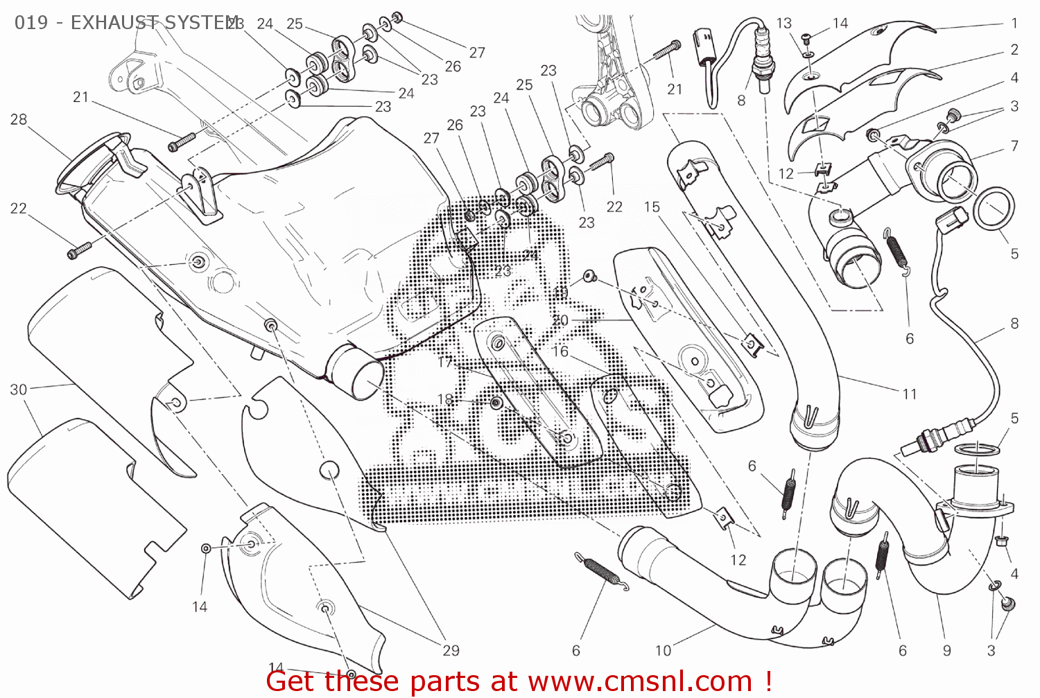 57014101B Exhaust Manifold Horizontal Ducati buy the 57014101B at CMSNL