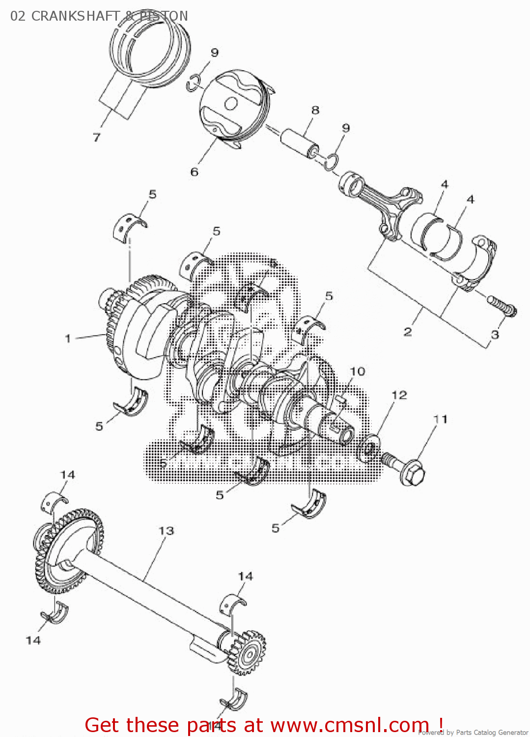 CONNECTING ROD ASSY for MT09A MT09 ABS 2014 2DRD EUROPE 1N2DR-300EY ...