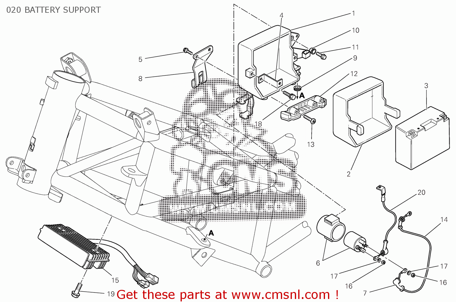 51410501A Battery Solenoid Starter Cable Ducati buy the 51410501A at CMSNL