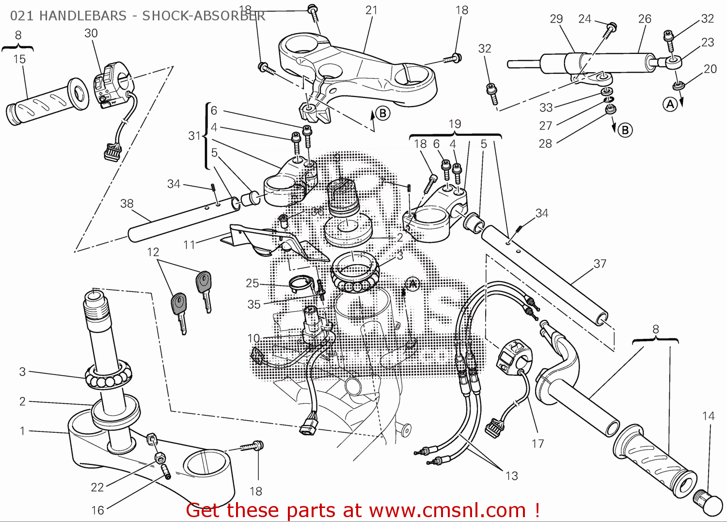 Ducati STEERING HEAD 34110632A Ducati STEERING HEAD 34110632A